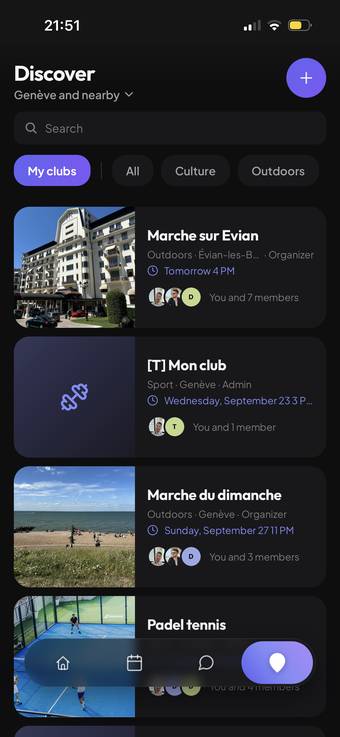 Les clubs près de vous